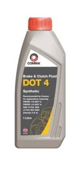 Тормозная жидкость COMMA DOT 4 SYNT. 1L