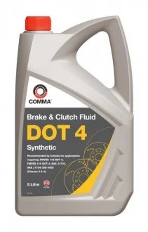 Тормозная жидкость COMMA DOT 4 SYNT. 5L