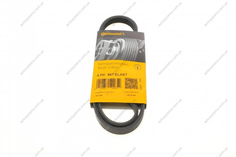 Доріжковий пас Contitech 4 PK 867 ELAST (фото 1)