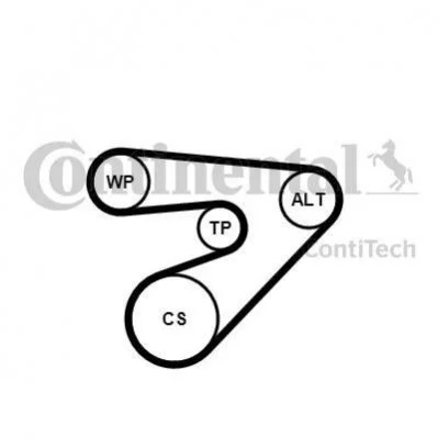Комплект (ремінь+ролики))) Contitech 6PK1453K2 (фото 1)