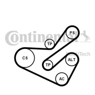 Комплект ремня генератора Contitech 6PK1740K1