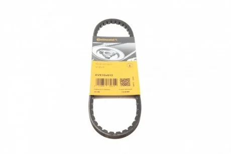 Ремінь генератора Citroen GS/Daewoo Tico/Land Rover Discovery I/Peugeot 305 II/505 78-00 (10х613) Contitech AVX10X613