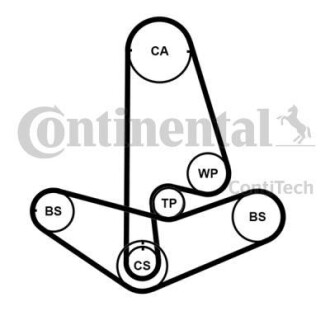 Комплект ремня ГРМ Contitech CT1001K2PRO