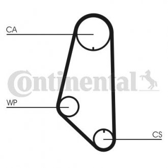 Комплект ременя грм + Помпа Contitech CT732WP1