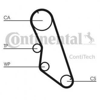 Комплект ГРМ, пас+ролик+помпа Contitech CT 754 WP1