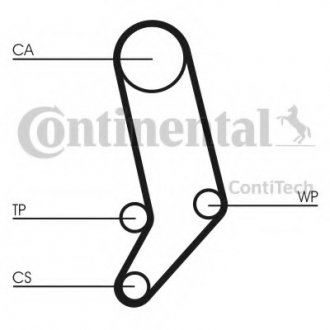 Комплект ГРМ, пас+ролик+помпа Contitech CT 939 WP4