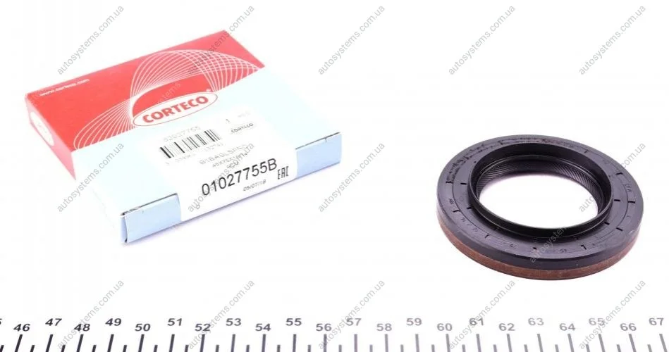 Сальник півосі (R) BMW 3/ 5/ 7/ X5 -10 (45x75x10/14) CORTECO 01027755B (фото 1)