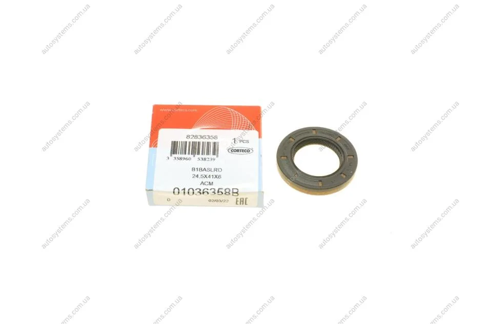 Сальник КПП Opel Astra J/Insignia A 1.6/1.8/2.0 CDTI 08-17 (24.5х41х6) CORTECO 01036358B (фото 1)