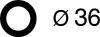Прокладка колектора впускного Citroen Berlingo/Peugeot Expert 1.6 HDI 05- (d=36mm) CORTECO 026236H (фото 2)