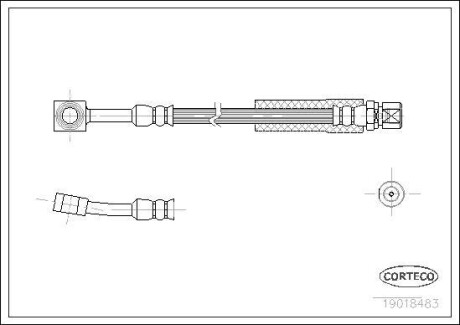 Тормозной шланг CORTECO 19018483
