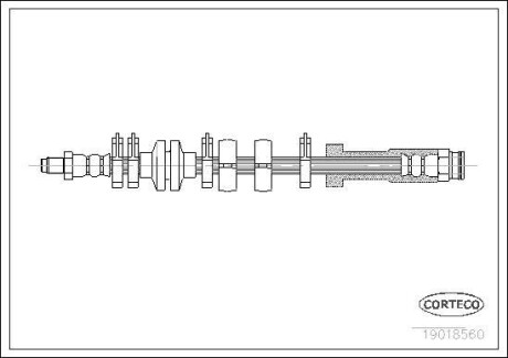 Тормозной шланг CORTECO 19018560