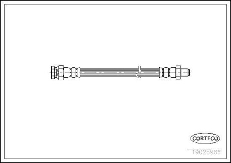 Тормозной шланг CORTECO 19025986
