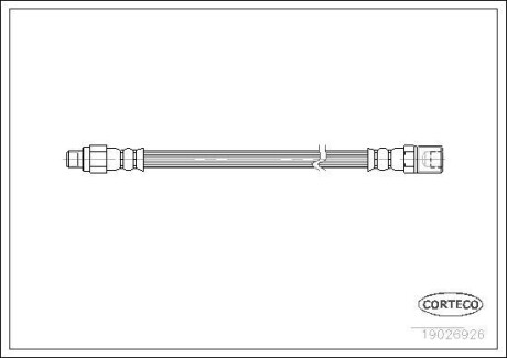 Тормозной шланг CORTECO 19026926