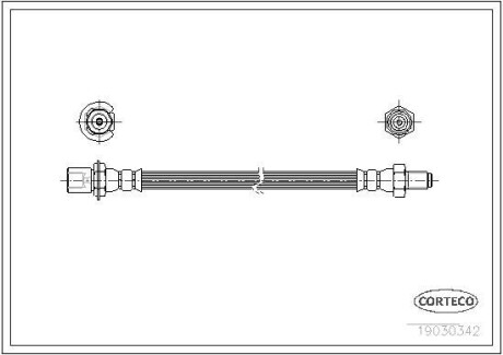 Тормозной шланг CORTECO 19030342