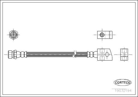 Тормозной шланг CORTECO 19032194