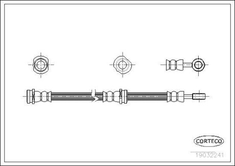 Тормозной шланг CORTECO 19032241