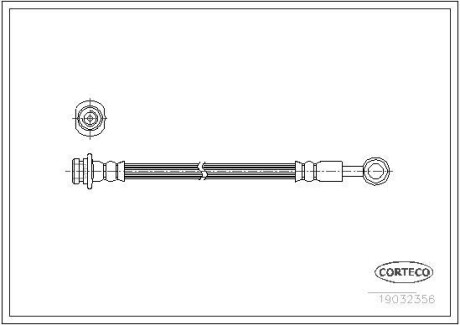 Тормозной шланг CORTECO 19032356