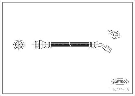 Тормозной шланг CORTECO 19032418