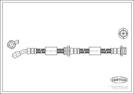 Тормозной шланг CORTECO 19032482