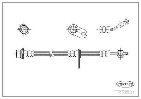 Тормозной шланг CORTECO 19032514
