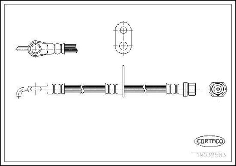Тормозной шланг CORTECO 19032583