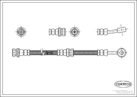 Тормозной шланг CORTECO 19032943