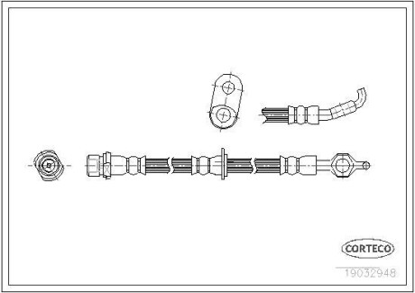 Тормозной шланг CORTECO 19032948