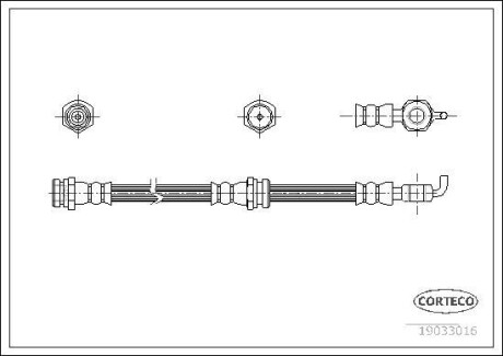 Тормозной шланг CORTECO 19033016