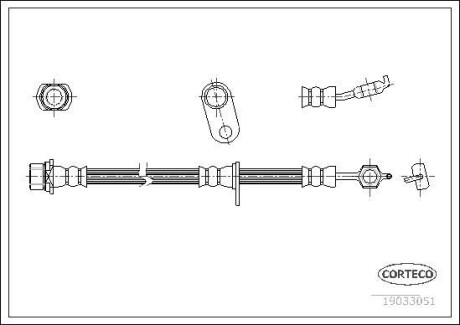 Тормозной шланг CORTECO 19033051
