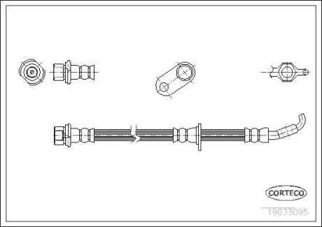 Тормозной шланг CORTECO 19033095