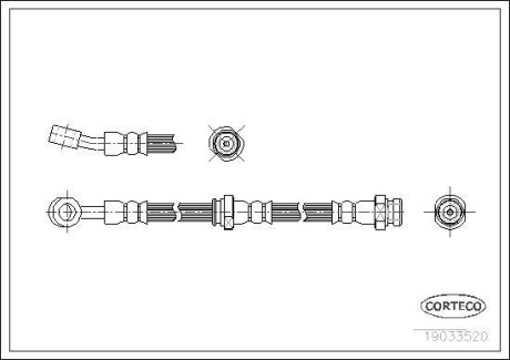 Тормозной шланг CORTECO 19033520