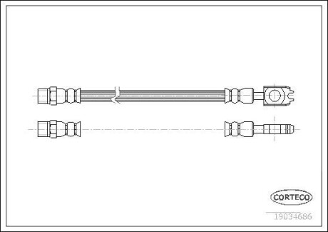 Тормозной шланг CORTECO 19034686