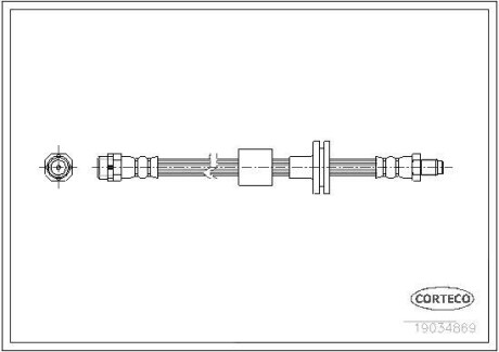 Тормозной шланг CORTECO 19034869