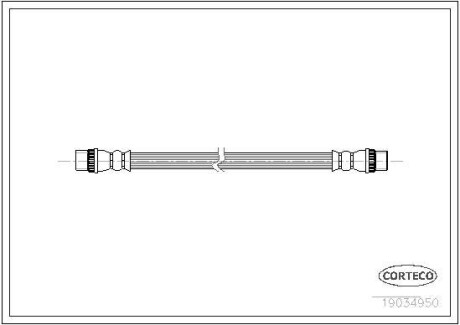 Тормозной шланг CORTECO 19034950