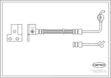 Тормозной шланг CORTECO 19035073