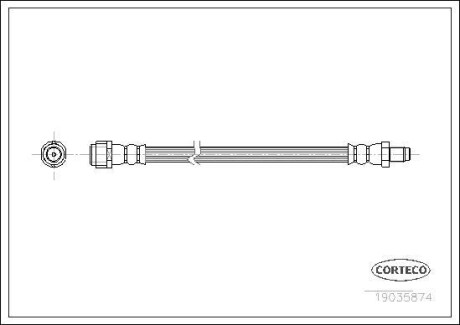 Тормозной шланг CORTECO 19035874