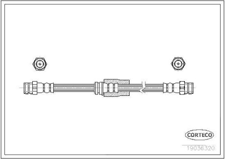 Тормозной шланг CORTECO 19036320