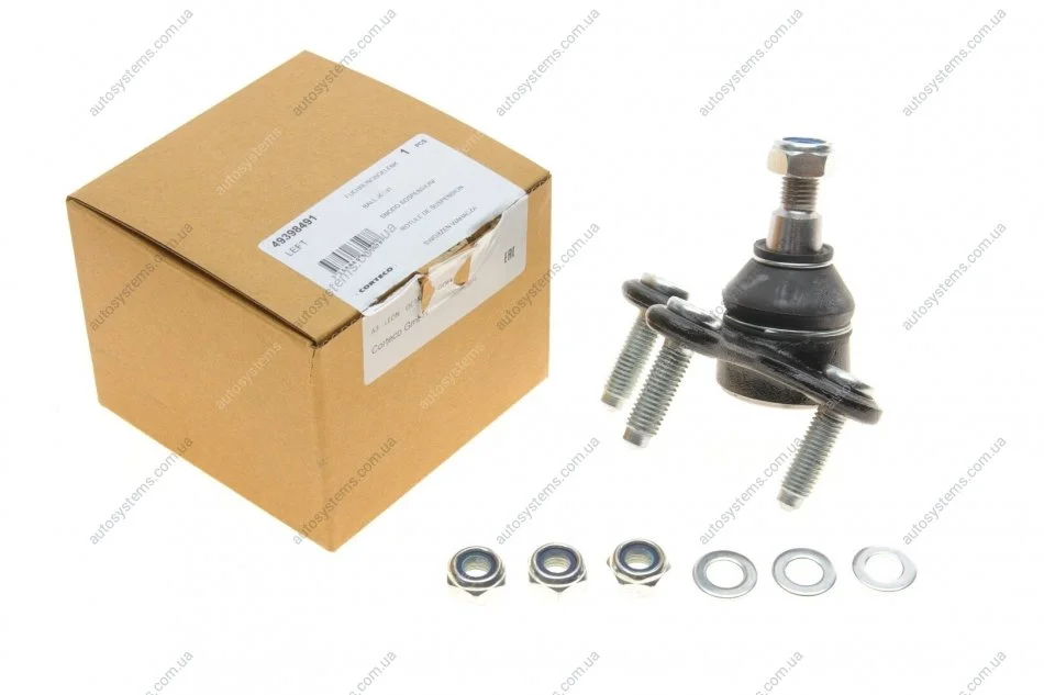 Опора кульова (передня/знизу/L) VW Caddy 03- CORTECO 49398491 (фото 1)