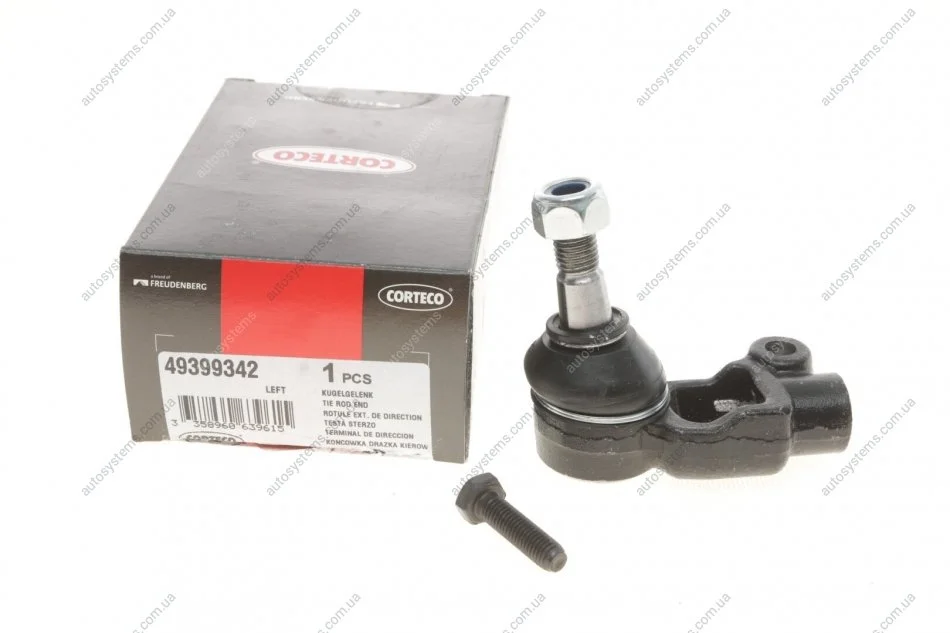 Наконечник тяги рульової (L) Opel Vectra A 88-95 CORTECO 49399342 (фото 1)