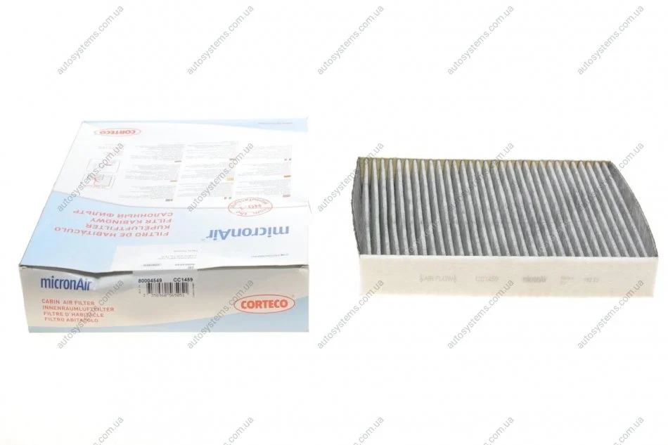 Фільтр салону BMW 3 (F30/F80) 1.6-3.0D 11- (вугільний) CORTECO 80004549 (фото 1)