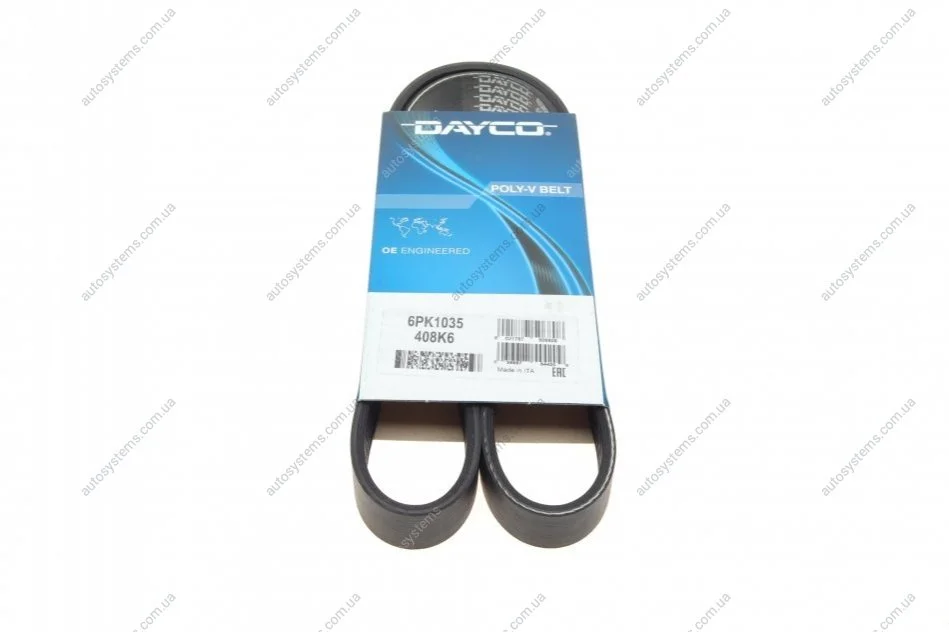 Ремінь генератора VW Caddy 1.9D/SDI -03 (WP,TP) DAYCO 6PK1035 (фото 1)