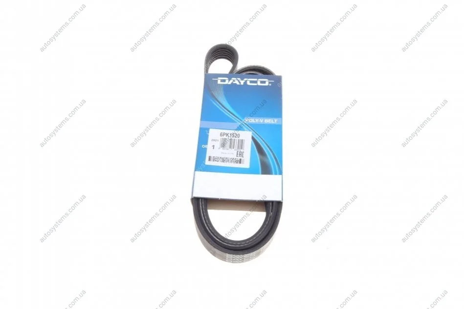 Ремінь генератора Ford Focus 1.8 TDCi 05-12/Skoda Octavia 1.4 i 99-01 DAYCO 6PK1520 (фото 1)