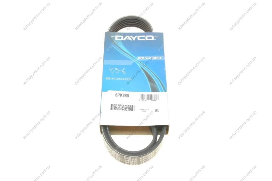 Ремінь генератора Chevrolet Aveo 1.4 06-07 DAYCO 6PK885 (фото 1)