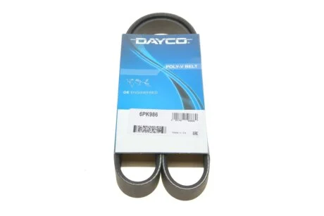 Ремінь генератора Fiat Brava/Punto 1.7/1.9D 94-01/Honda Civic VII/FR-V 1.7i 01-05 DAYCO 6PK986