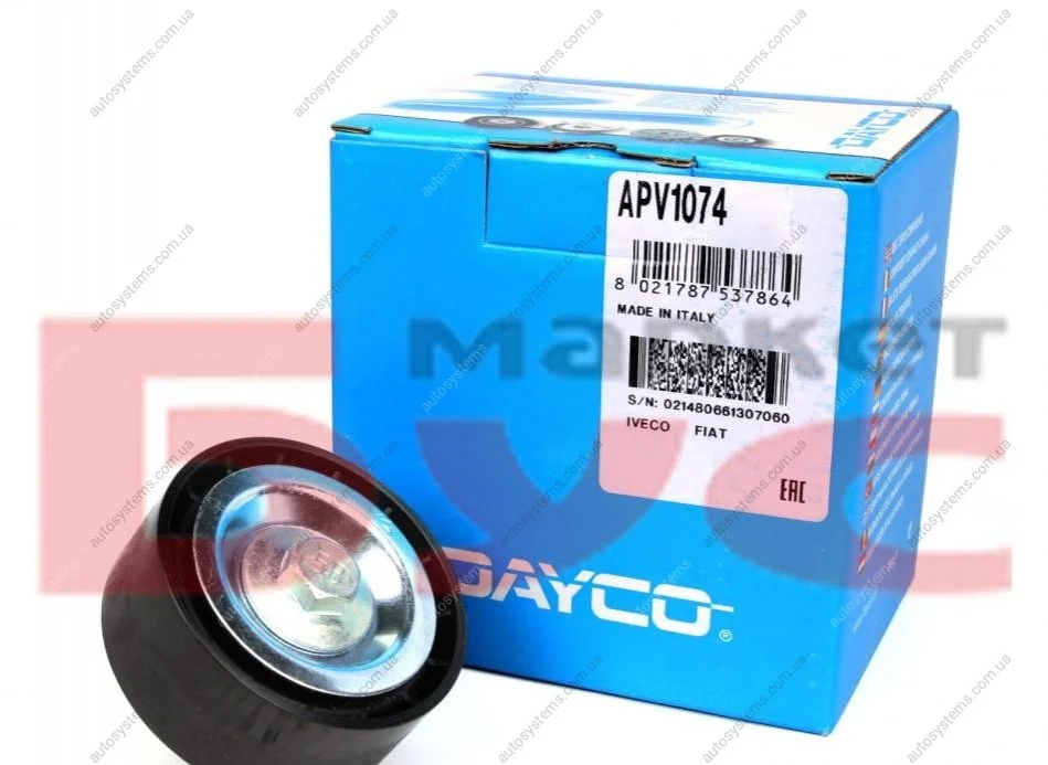 Ролик генератора Fiat Ducato 2.3JTD (паразитний) (70х29) DAYCO APV1074 (фото 1)