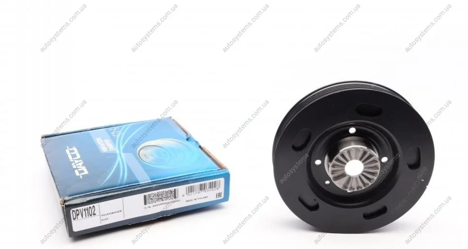 Шків колінвалу VW T5/VW Golf VI/Audi A6 2.0TSI/2.0GTI/2.0TFSI 04- (d=144mm) DAYCO DPV1102 (фото 1)