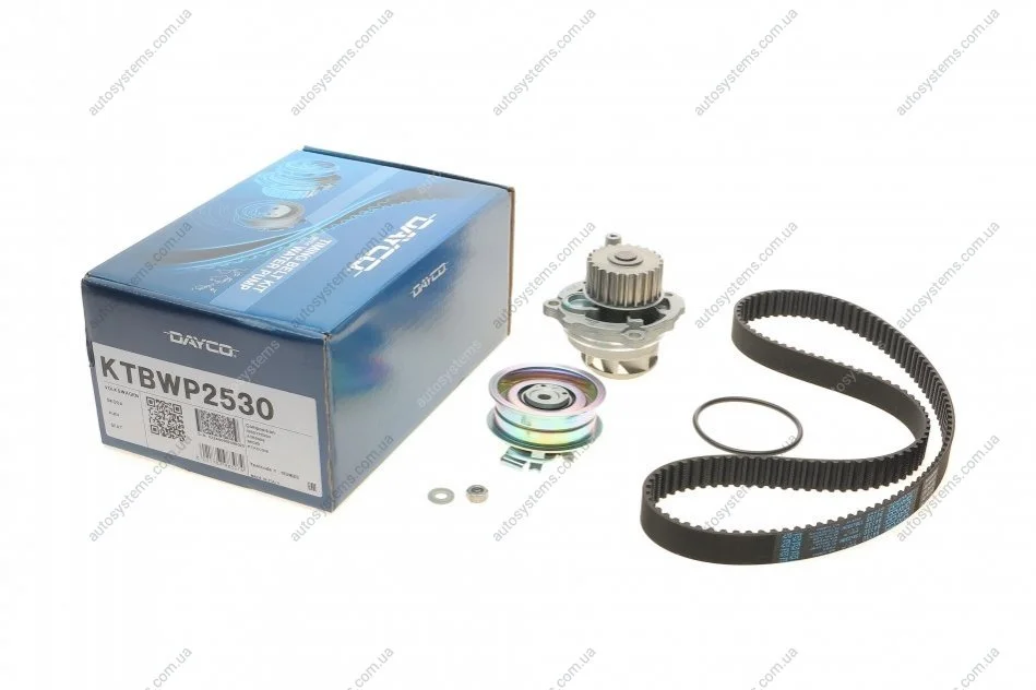 Комплект ГРМ + помпа Audi A3/A4/Skoda Octavia/VW Caddy III/Golf IV/V/Passat/Touran 1.6 95- (23x138z) DAYCO KTBWP2530 (фото 1)
