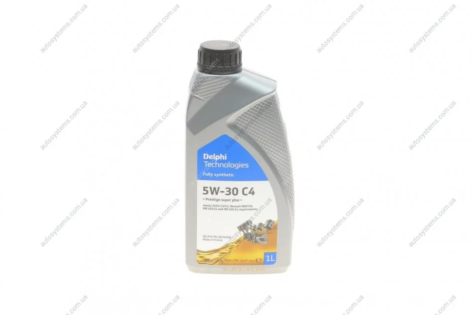 Олива 5W30 Prestige Super Plus C4 (1L) (Renault RN0720/MB 229.51/MB226.51) Delphi 28236324 (фото 1)