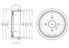 Барабан гальмівний (задній) Daewoo Lanos 97-/Opel Astra F/G/Kadett C/D/E 79-25 (200x57) Delphi BF102 (фото 1)