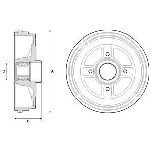 Тормозной барабан со ступичным подшипником в сборе Delphi BFR496